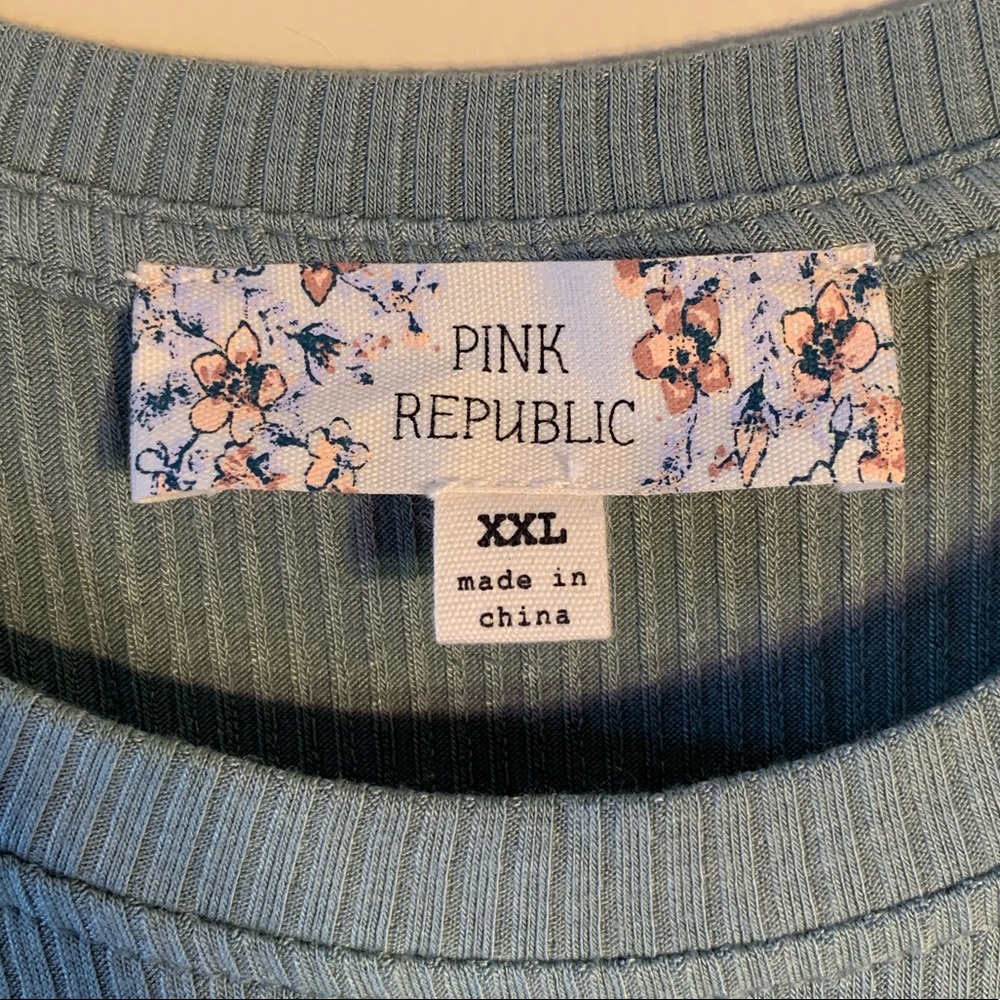 Pink Republic | Smokey Sage Knotted Top | XXL - Picture 4 of 7